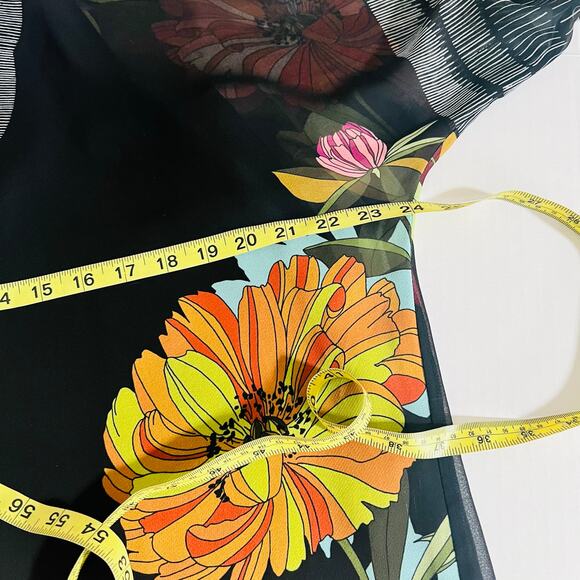 Trina Turk Joceline Floral Print V Neck Shift Dress Size 10 Multicolor - Picture 6 of 8